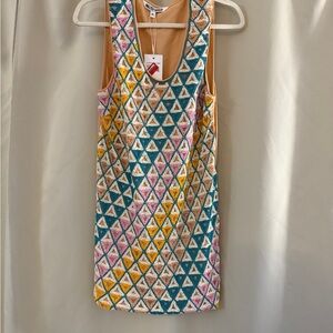 NWT Walter Baker Multicolor Geometric Mini Dress